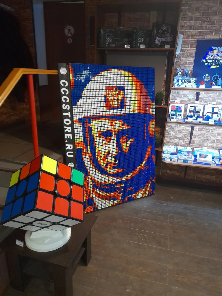 портрет Путина из кубиков Рубика