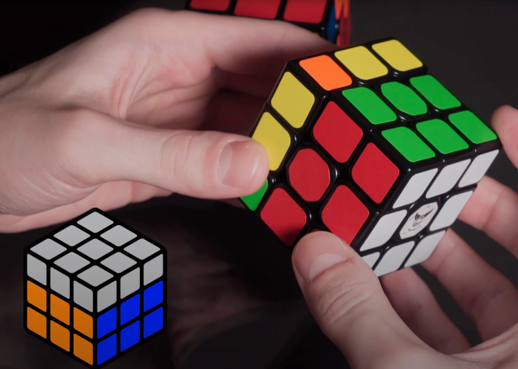 послойная сборка кубика рубика