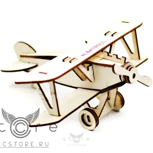 купить деревянный конструктор (мини) — самолёт альбатрос