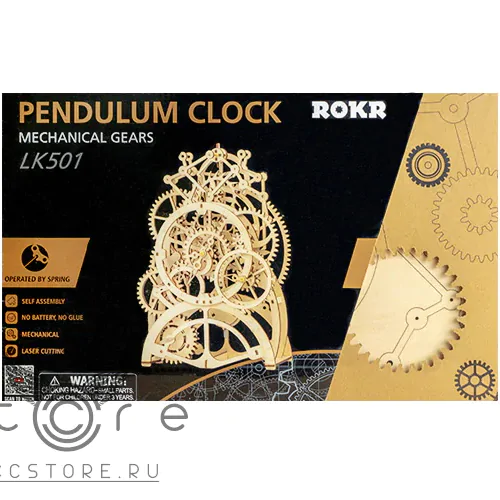 купить деревянный конструктор robotime — pendulum clock