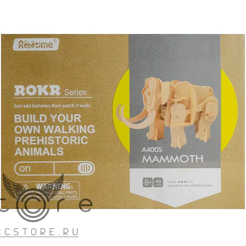 купить деревянный конструктор robotime — mini mammoth