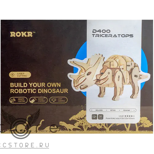 купить деревянный конструктор robotime — triceratops