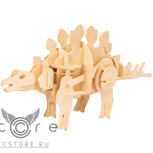 купить деревянный конструктор robotime — mini stegosaurus