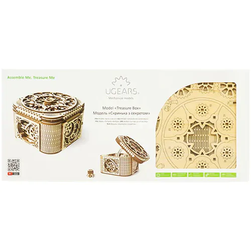 купить конструктор 3d-пазл ugears — шкатулка с секретом
