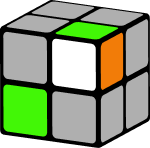сборка слоя кубика Рубика 2х2х2