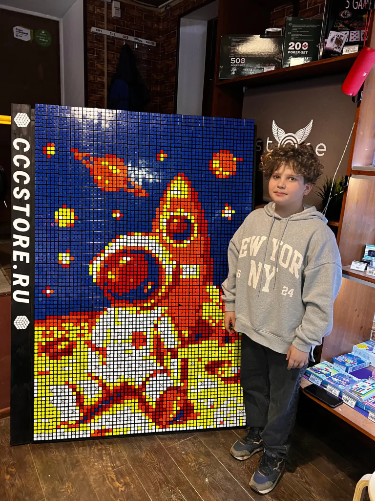 картина из кубиков Рубика