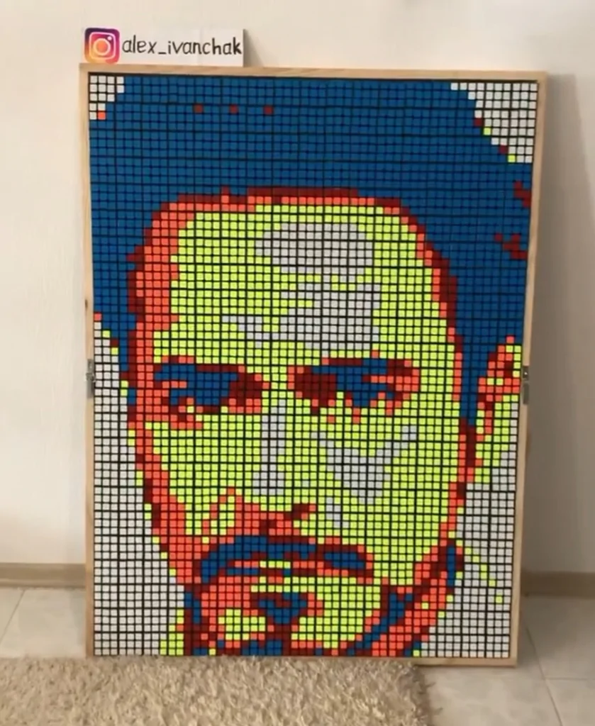 Портрет из кубиков Рубика