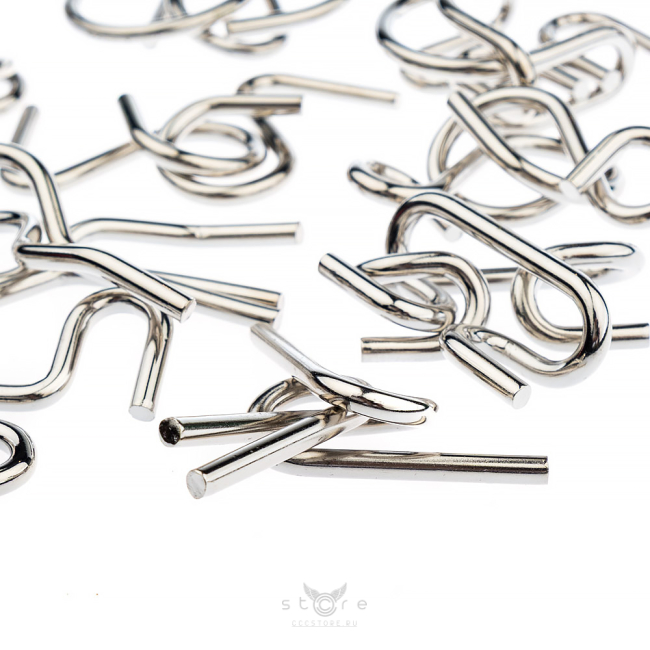 купить головоломку набор из 12 металлических головоломок в черном боксе