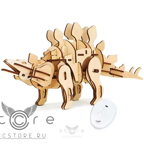 купить деревянный конструктор robotime — stegosaurus