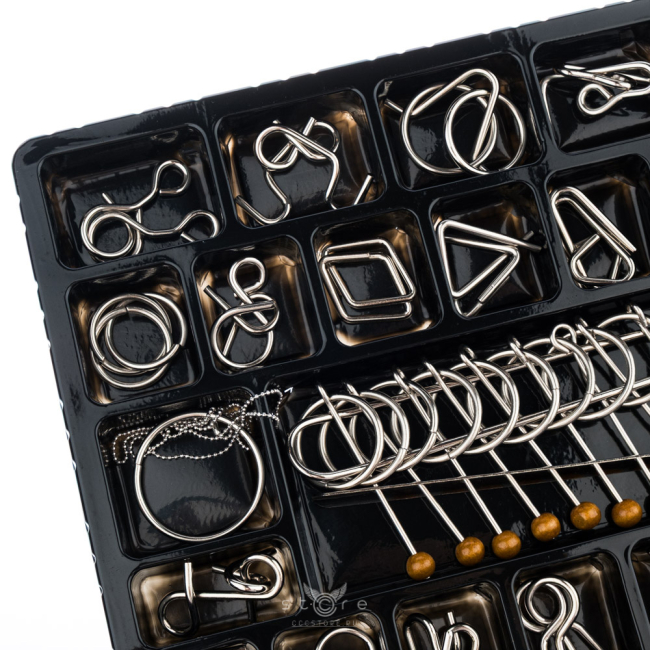 купить головоломку набор из 40 металлических головоломок