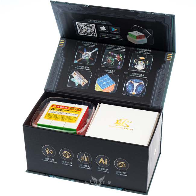 купить кубик Рубика qiyi mofangge x-man 3x3x3 tornado v4 m ai uv (power bank)