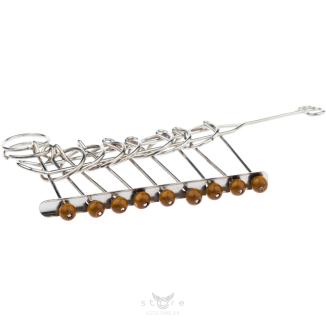 купить головоломку металлическая головоломка 9 звеньев