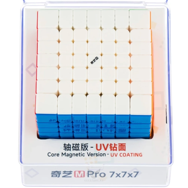 купить кубик Рубика qiyi mofangge 7x7x7 m pro (ball-core uv)