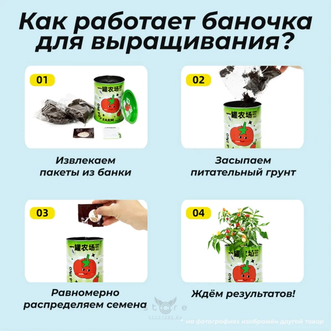 купить набор для выращивания / клевер / растение в банке