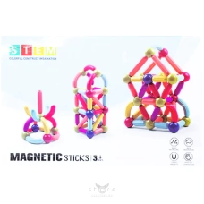 купить магнитный конструктор (палочки и шарики) - 108 элементов