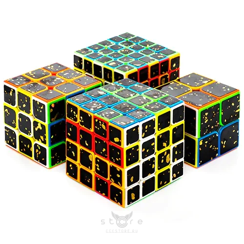 купить кубик Рубика moyu 2x2x2-5x5x5 cubing classroom splash gold set