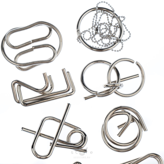 купить головоломку набор металлических головоломок 8