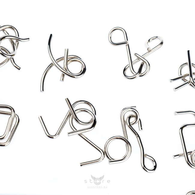 купить головоломку набор металлических головоломок 8