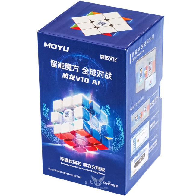 купить кубик Рубика moyu 3x3x3 weilong v10 m ai (charge version) uv