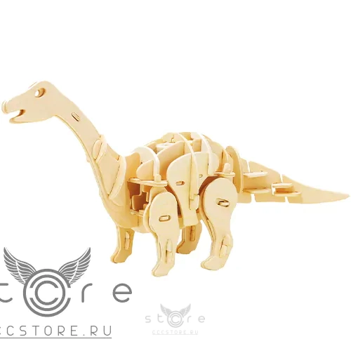 купить деревянный конструктор robotime — mini apatosaurus