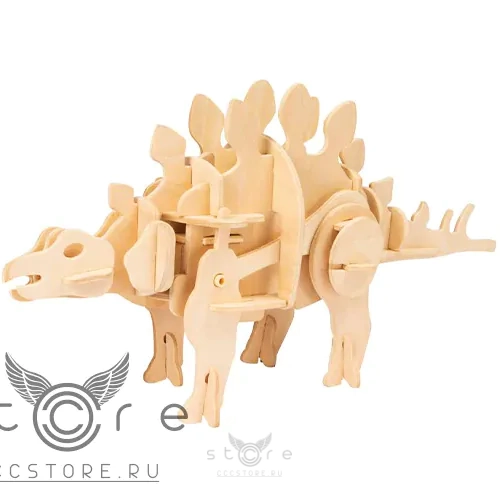 купить деревянный конструктор robotime — mini stegosaurus