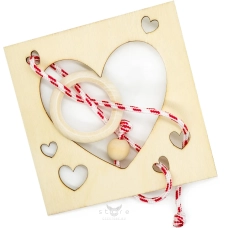 купить головоломку деревянная головоломка "рамка с сердцами"