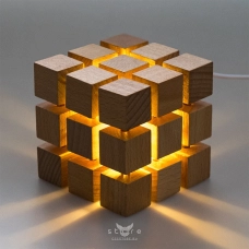 купить деревянный кубик-ночник 3x3x3 (usb)