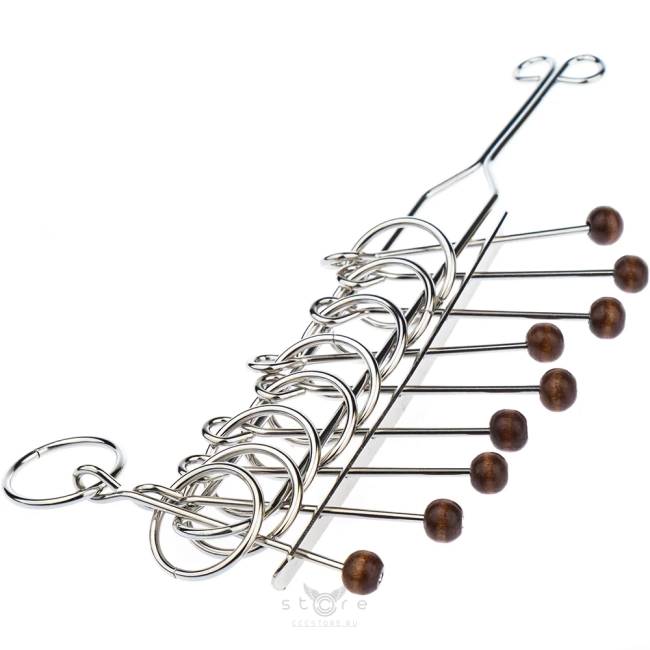 купить головоломку металлическая головоломка 9 звеньев