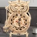 купить деревянный конструктор robotime — owl clock