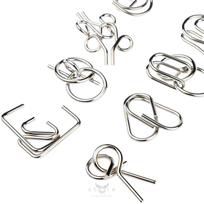 купить головоломку набор металлических головоломок 8