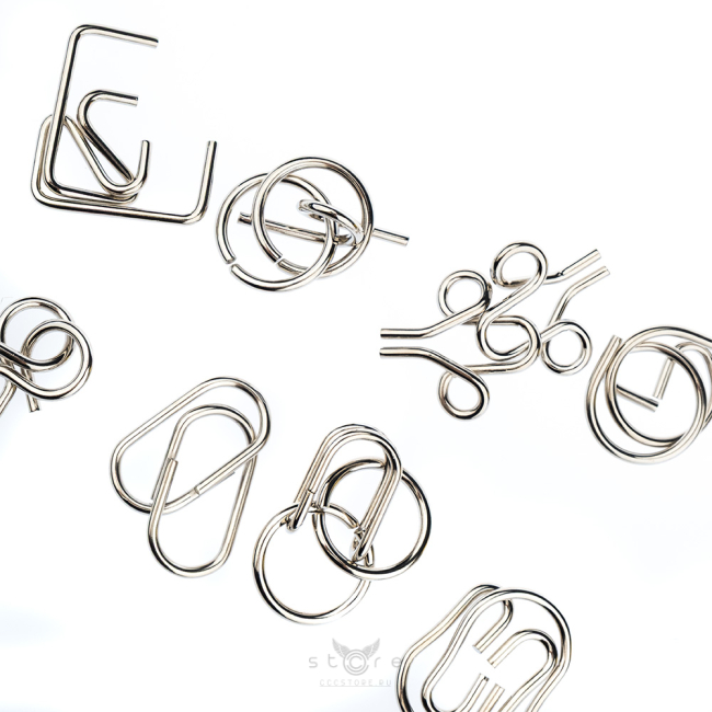 купить головоломку набор металлических головоломок 8