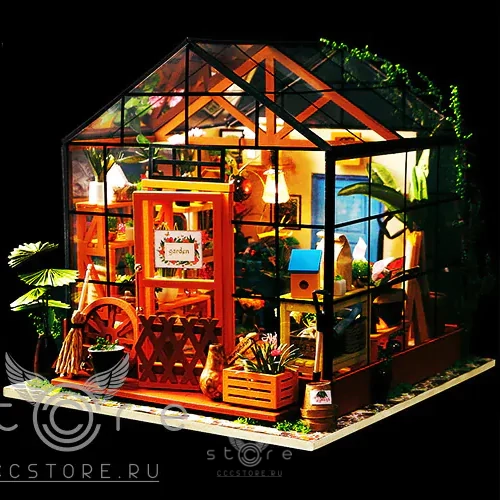 купить интерьерный конструктор robotime — kathy's green house