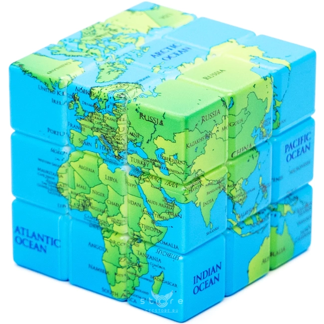 купить кубик Рубика calvin's puzzle 3x3x3 world map (standard)