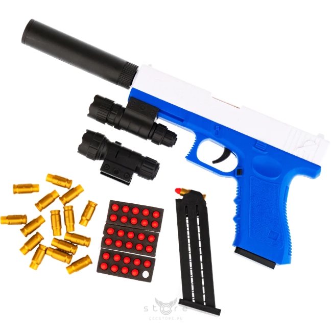 купить игрушечное оружие пистолет glock / мягкие пули