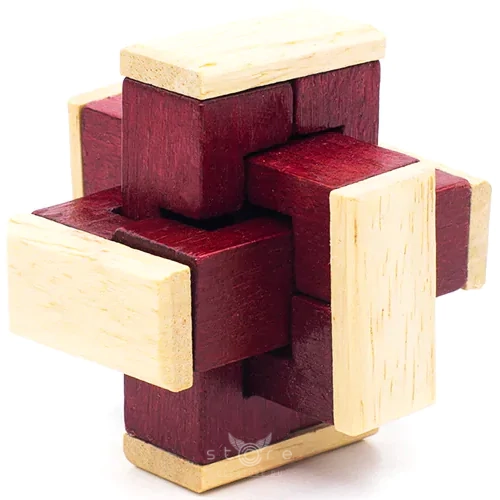 купить головоломку деревянная головоломка крест 5