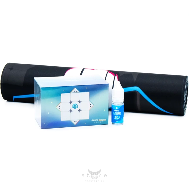 купить кубик Рубика набор gan 12 m maglev 3x3x3 + ccc мат черный + gan смазка v1