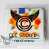 Наклейки CCC STICKERS флю на Gear Megaminx