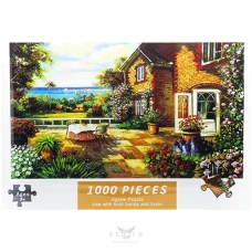 купить мозаика - пазл &quot;домик с цветочным садом&quot;, 1000 элементов