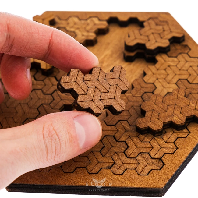 купить головоломку деревянная головоломка hexagon puzzle
