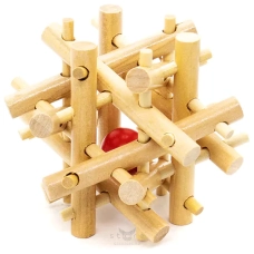 купить головоломку деревянная головоломка шарик в клетке