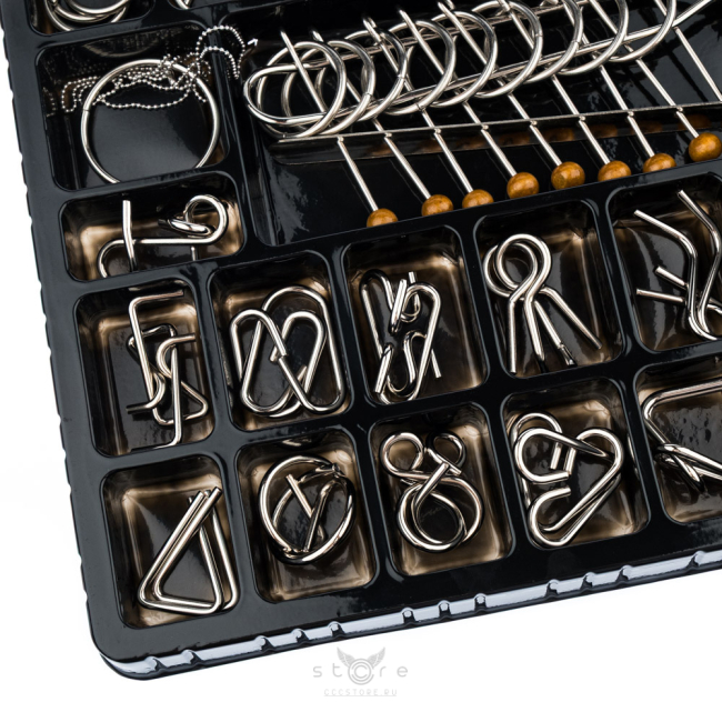 купить головоломку набор из 40 металлических головоломок