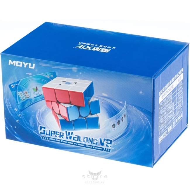 купить кубик Рубика moyu 3x3x3 super weilong v2 20-magnet ball core maglev uv