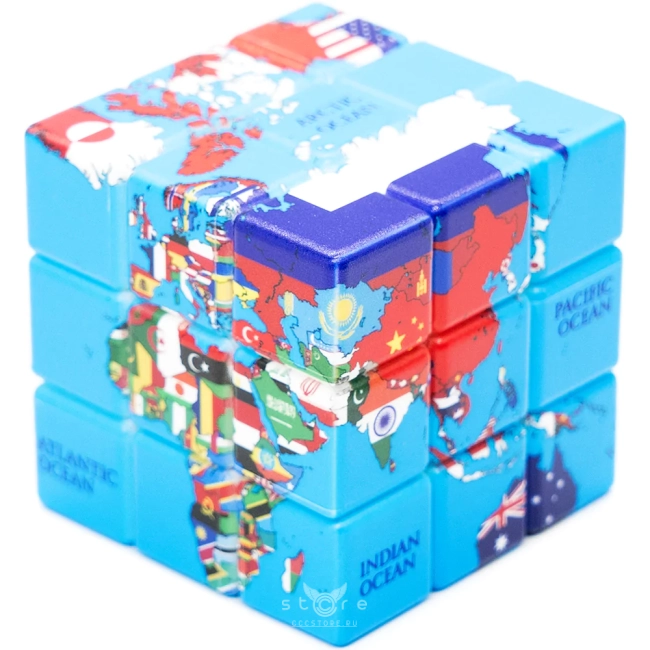 купить кубик Рубика calvin's puzzle 3x3x3 world map (flag)