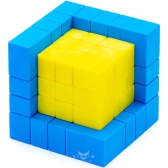 Lee Grey Matter Mirror Illusion 4x4x4 Сине-желтый
