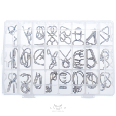 купить головоломку набор из 24 металлических головоломок в прозрачном боксе v2